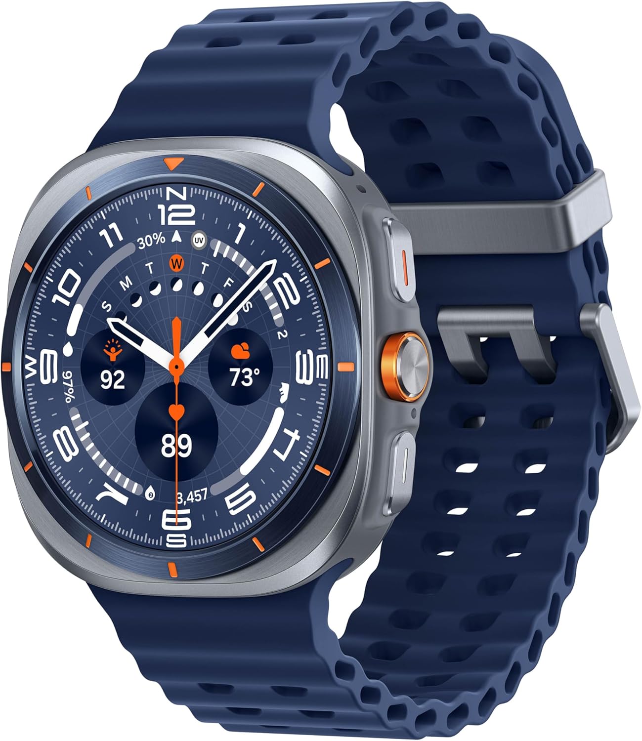 Samsung Galaxy Watch Ultra (2025 ) (Wifi + Cellular) 47MM Titanium Blue Blue Marine (Renewed)