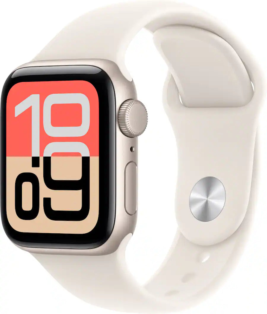 Apple Watch SE 3 (GPS) 40MM Starlight Aluminum Case Starlight Sport Band (Renewed)