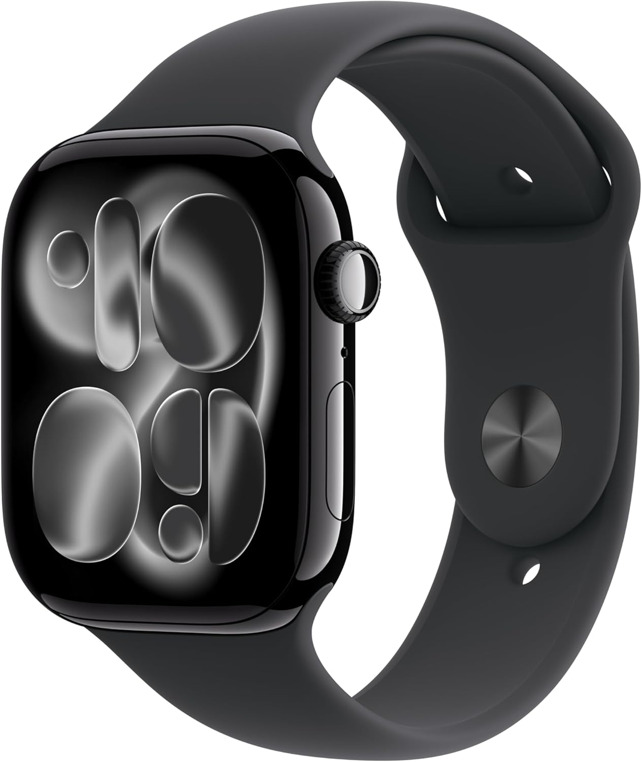 Apple Watch Series 11 (GPS) 46MM Jet Black Aluminum Case Black Sport Band (Renewed)