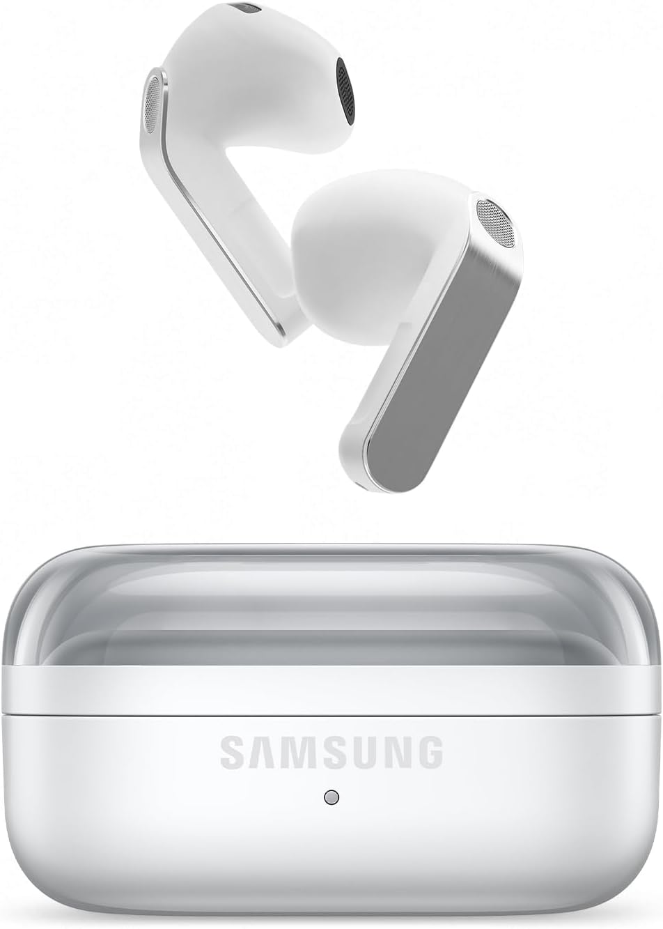 Samsung Galaxy Buds4 Wireless Earbud Headphones - White (Renewed)