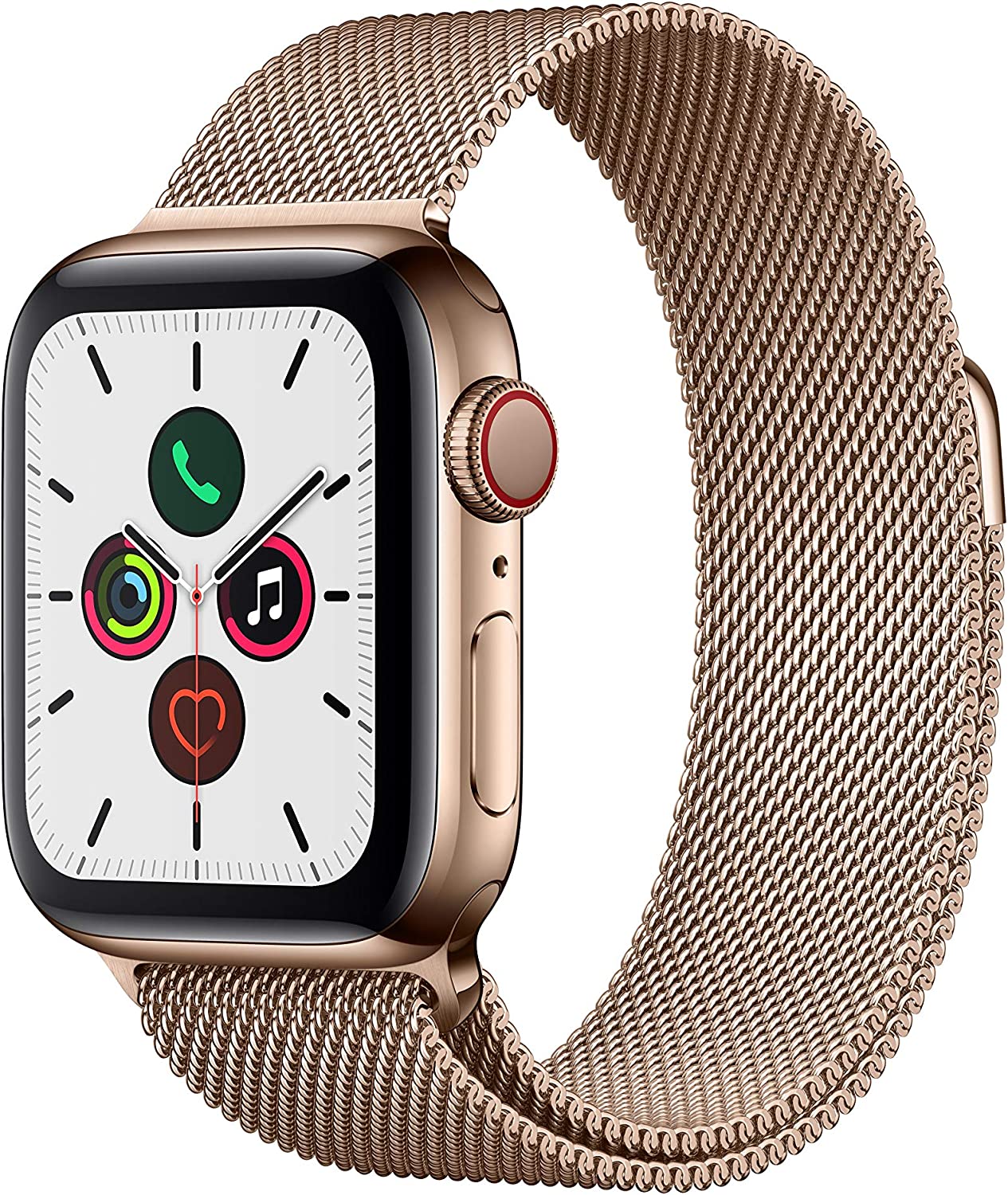 Apple Watch Series 5 (2019) 40mm GPS + Cellular - Gold Stainless Steel Case & Gold Milanese Loop (New)