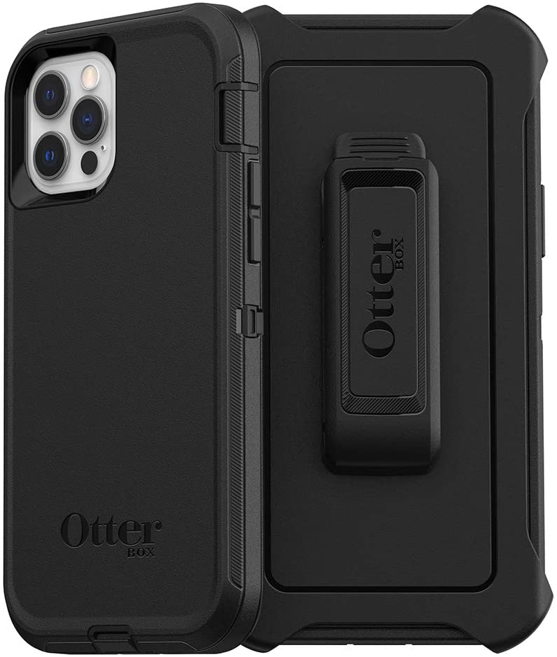 OtterBox DEFENDER SERIES Case & Holster for iPhone 12/iPhone 12 Pro - Black (New)