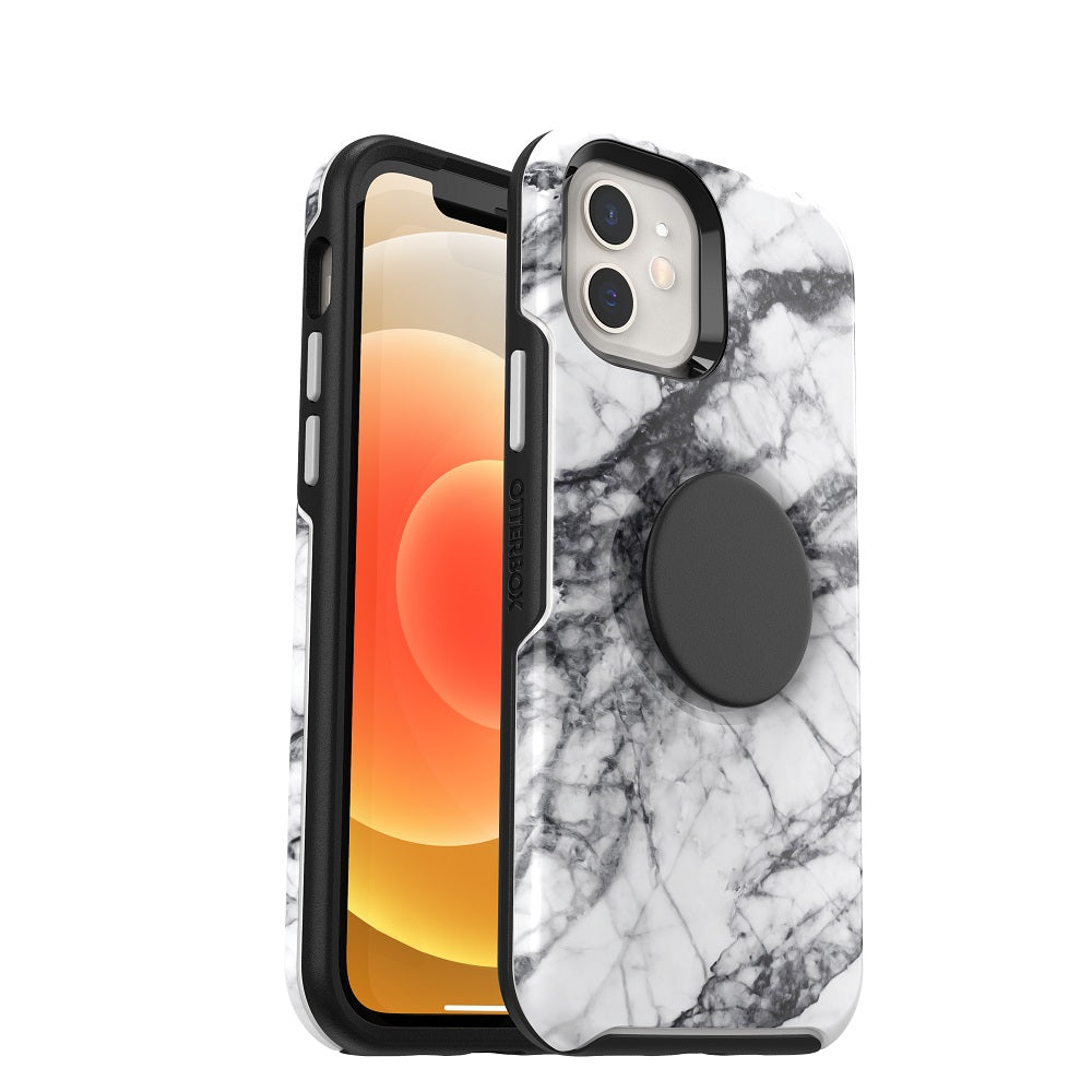 OtterBox + POP Case for Apple iPhone 12 Mini - White Marble (Certified Refurbished)