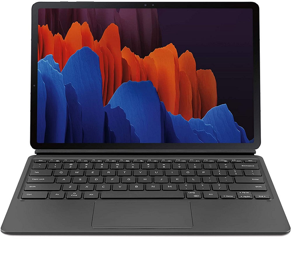 Samsung Book Cover Keyboard for Samsung Galaxy Tab S7+ Plus - Black (Certified Refurbished)