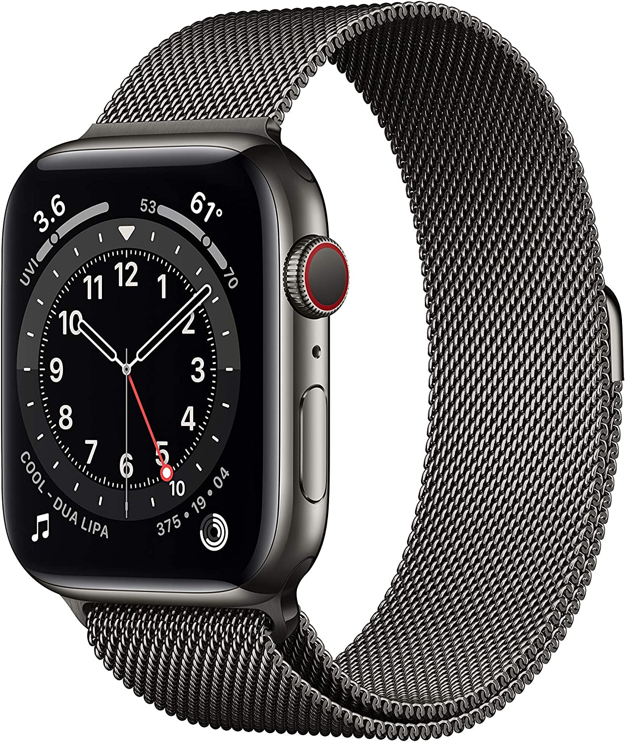 Apple Watch Series 6 GPS + LTE 44MM Graphite Stainless Steel Case Milanese Loop (Refurbished)