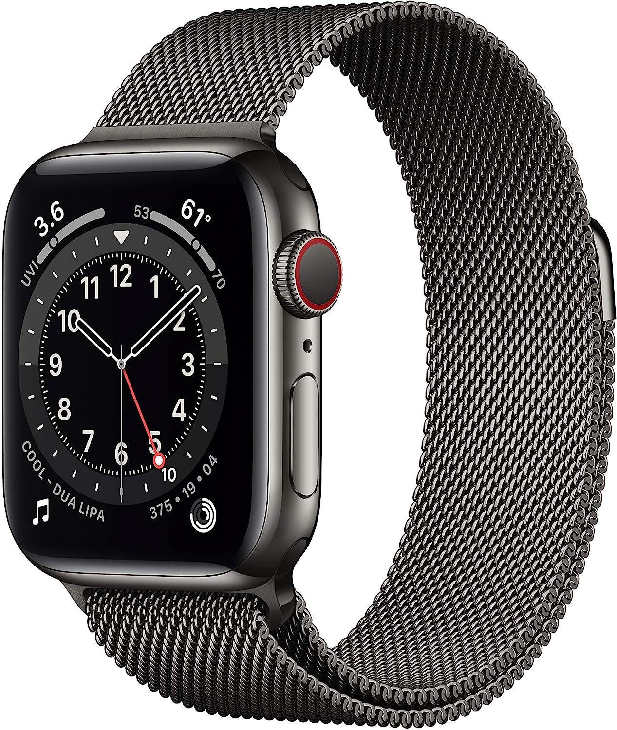 Apple Watch Series 6 GPS + LTE 40MM Graphite Stainless Steel Case Milanese Loop (Used)