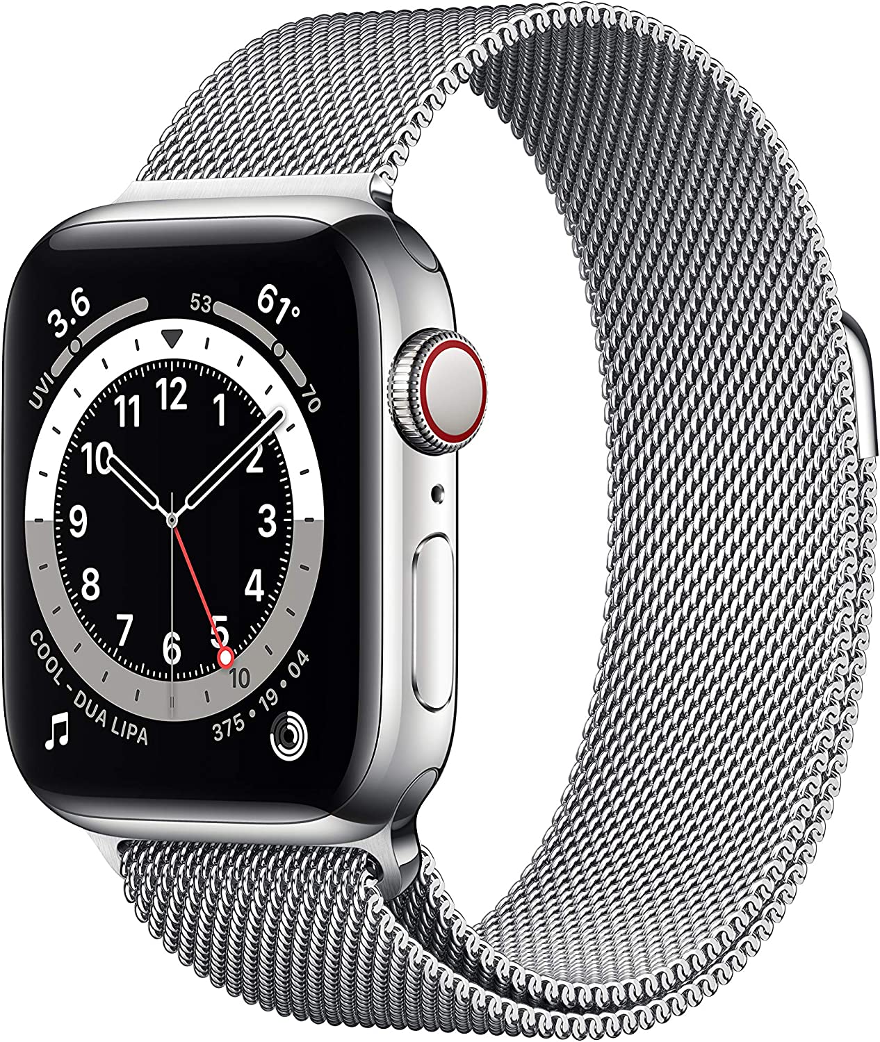 Apple Watch Series 6 GPS + LTE w/ 40MM Silver Stainless Steel Case Milanese Loop (Certified Refurbished)