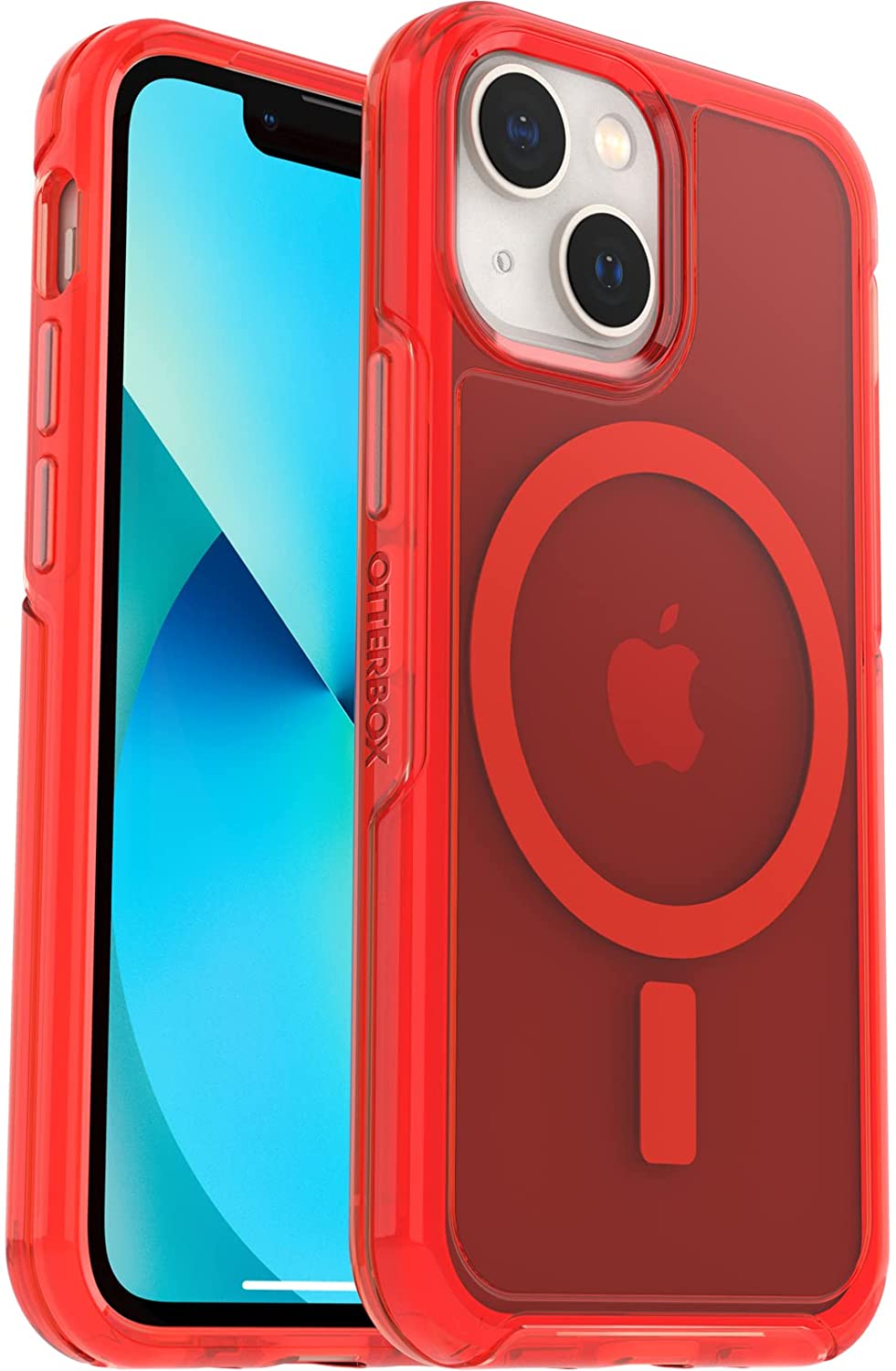 OtterBox Symmetry Series+ Clear Case for iPhone 13 mini w/MagSafe - In The Red (New)
