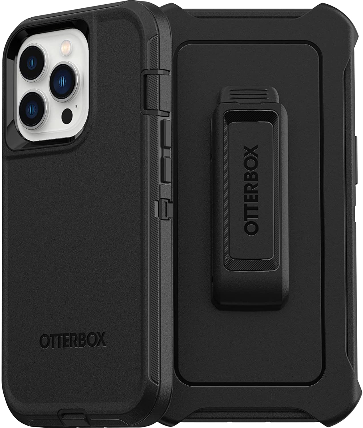 OtterBox DEFENDER SERIES Case & Holster for Apple iPhone 13 Pro - Black (New)