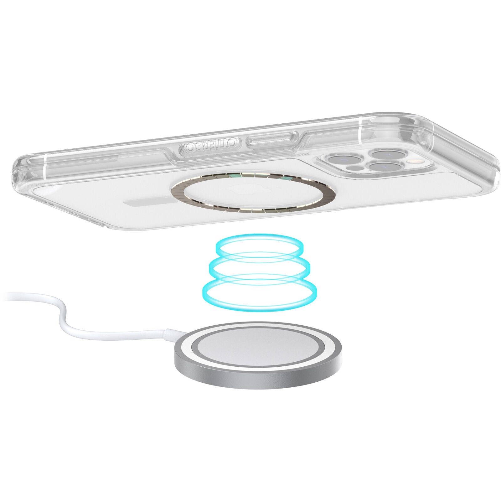 OtterBox Charging Pad for MagSafe, 78-80632 - Lucid Dreamer (White/Silver) (New)