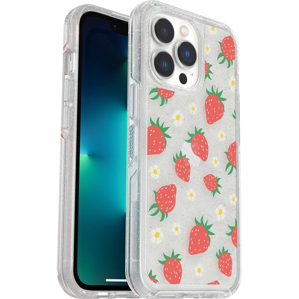 OtterBox SYMMETRY SERIES Antimicrobial Case for Apple iPhone 13 Pro - Strawbaby (New)