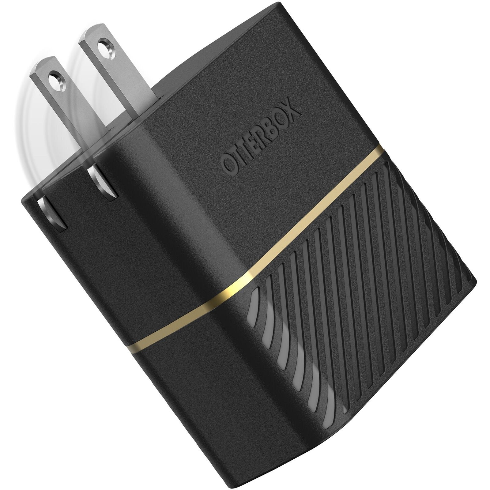 OtterBox USB-C Dual Port Wall Charger 50W Combined - Black Shimmer (Renewed)