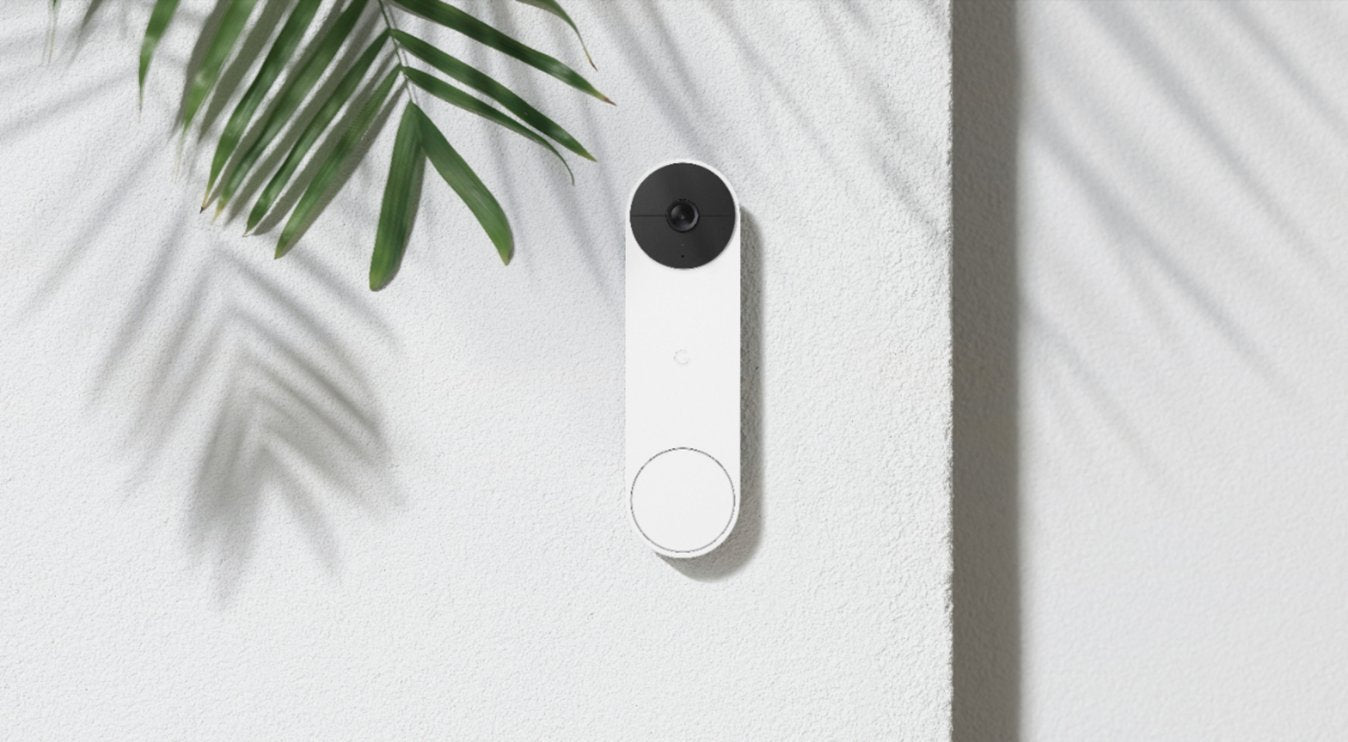 Google Nest Doorbell (Battery) Wireless Doorbell Camera Video Doorbell - Snow