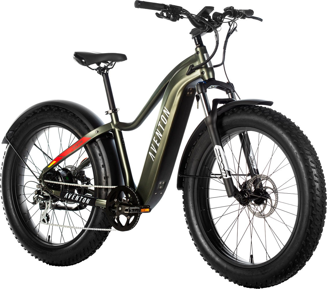 Aventon Aventure Ebike with 45-mile Max Range - Large - Camouflage Green (Pre-Owned)