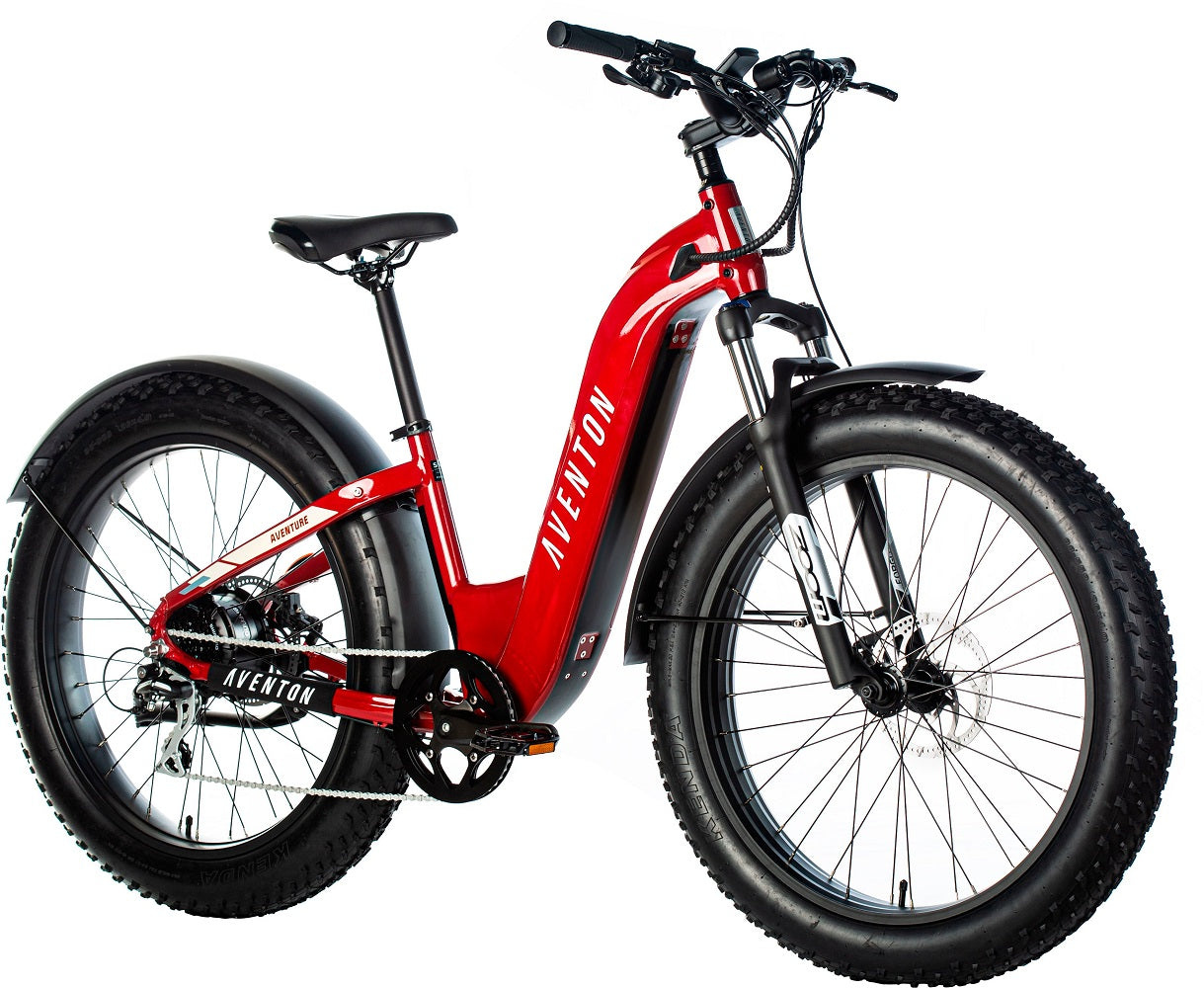 Aventon Aventure Step Through Electric Bike - S/M - Red (Refurbished)