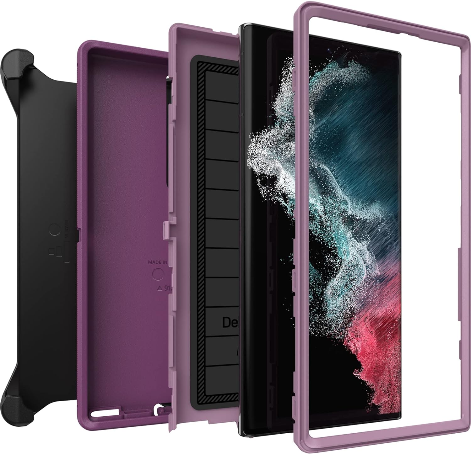 OtterBox DEFENDER SERIES Case for Samsung Galaxy S22 Ultra - Happy Purple (New)