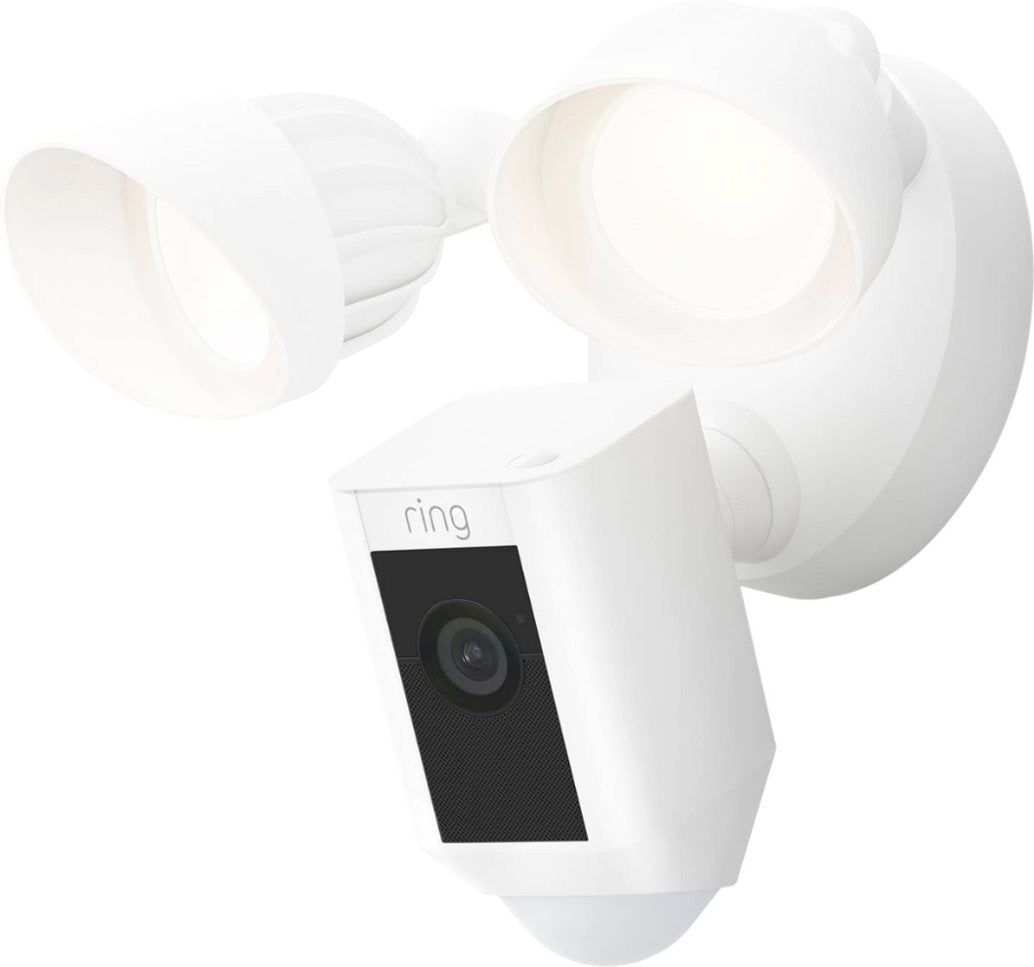 Ring Floodlight Cam Plus Outdoor Wired 1080p Surveillance Camera - White (New)