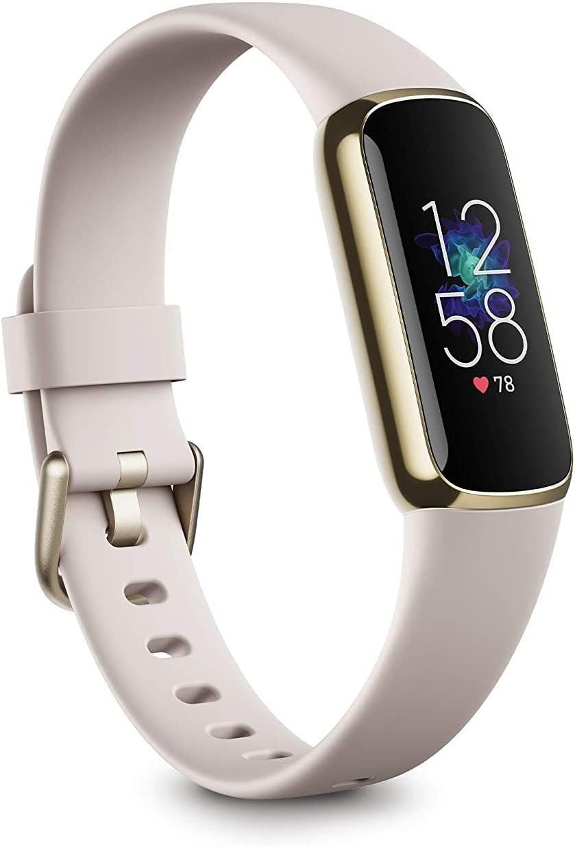 Fitbit Luxe Fitness and Wellness Tracker - Lunar White / Soft Gold (Refurbished)