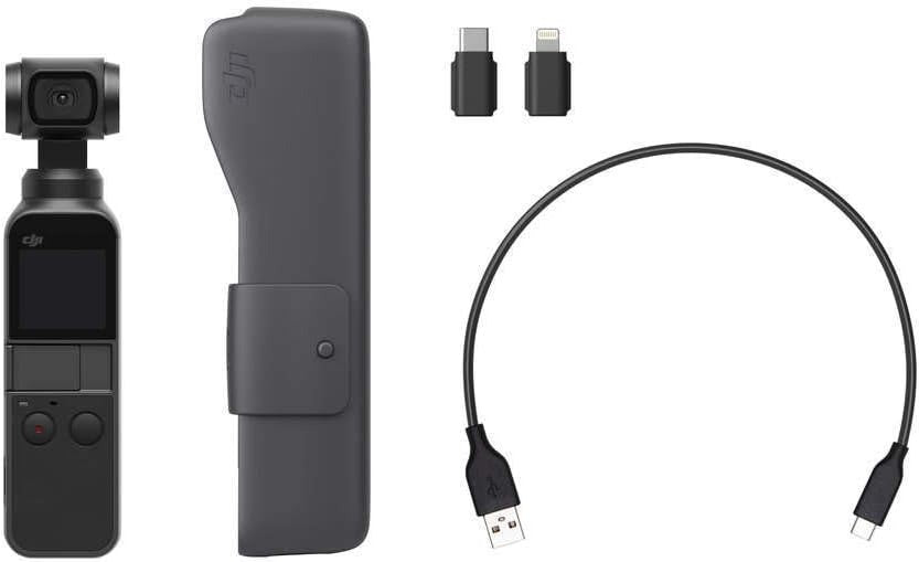 DJI Osmo Pocket Touchscreen Handheld 3-Axis Gimbal Stabilizer Camera - Black