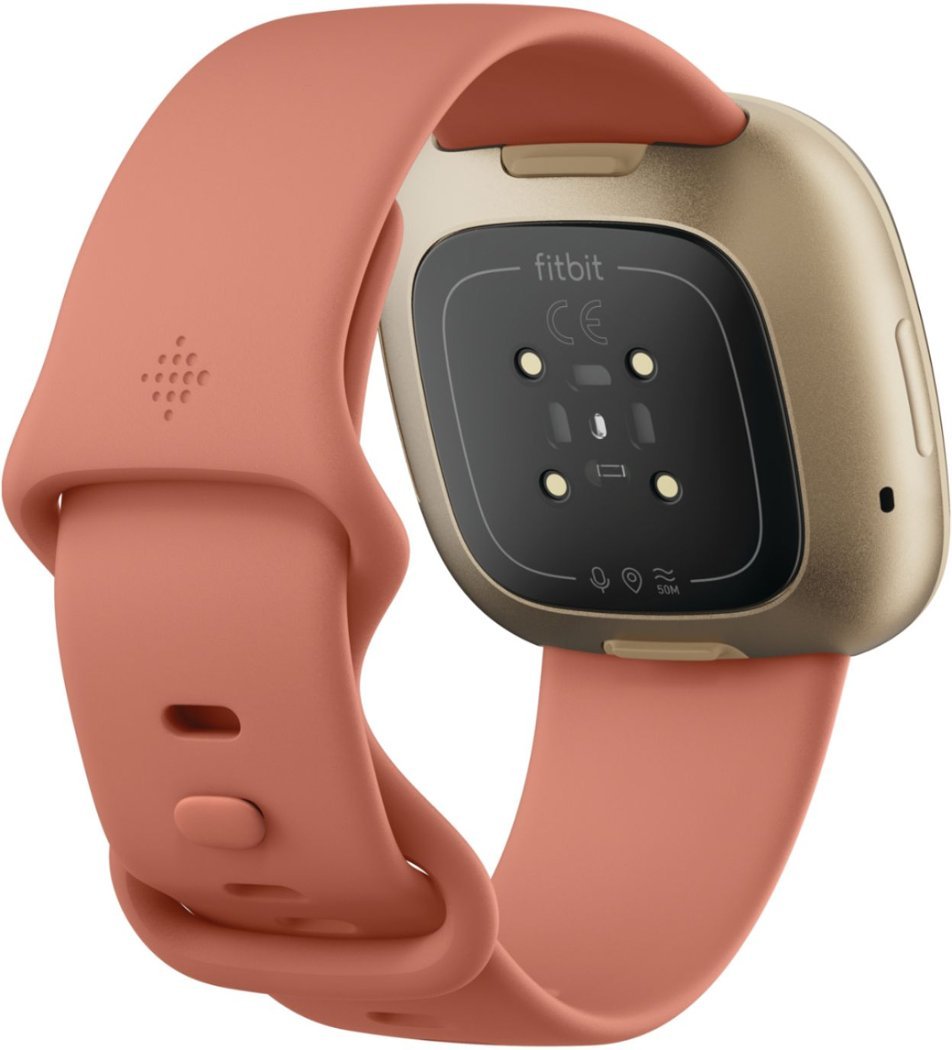 Fitbit Versa 3 Health & Fitness Smartwatch - Soft Gold/ Pink (Certified Refurbished)