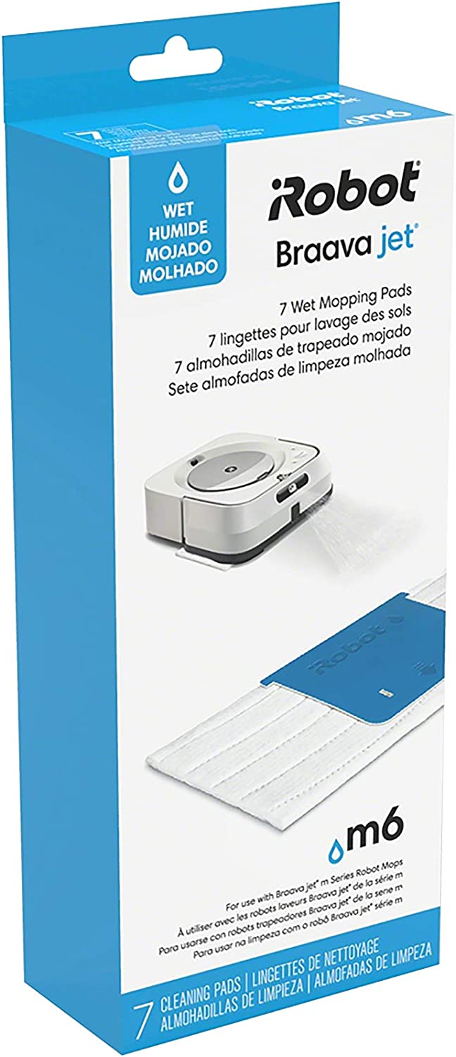 iRobot Braava Jet m Series Wet Mopping Pads, 7-Pack (4632824) - White (New)