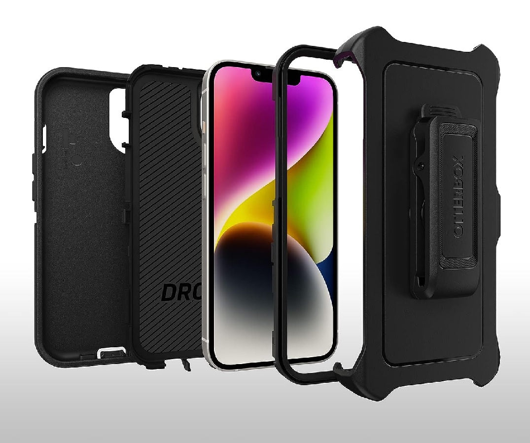 OtterBox DEFENDER SERIES Case & Holster for iPhone 14 Plus - Black (New)