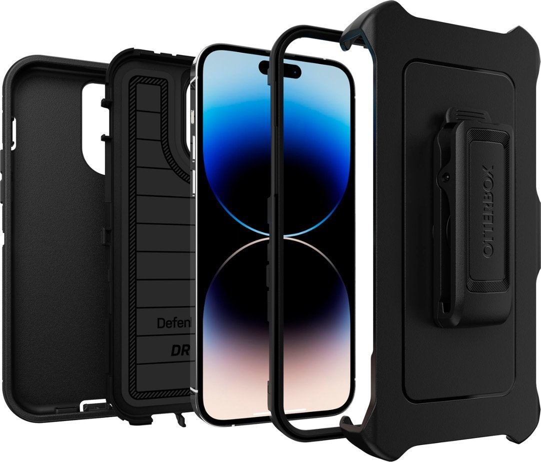 OtterBox DEFENDER SERIES Case & Holster for Apple iPhone 14 - Black (New)
