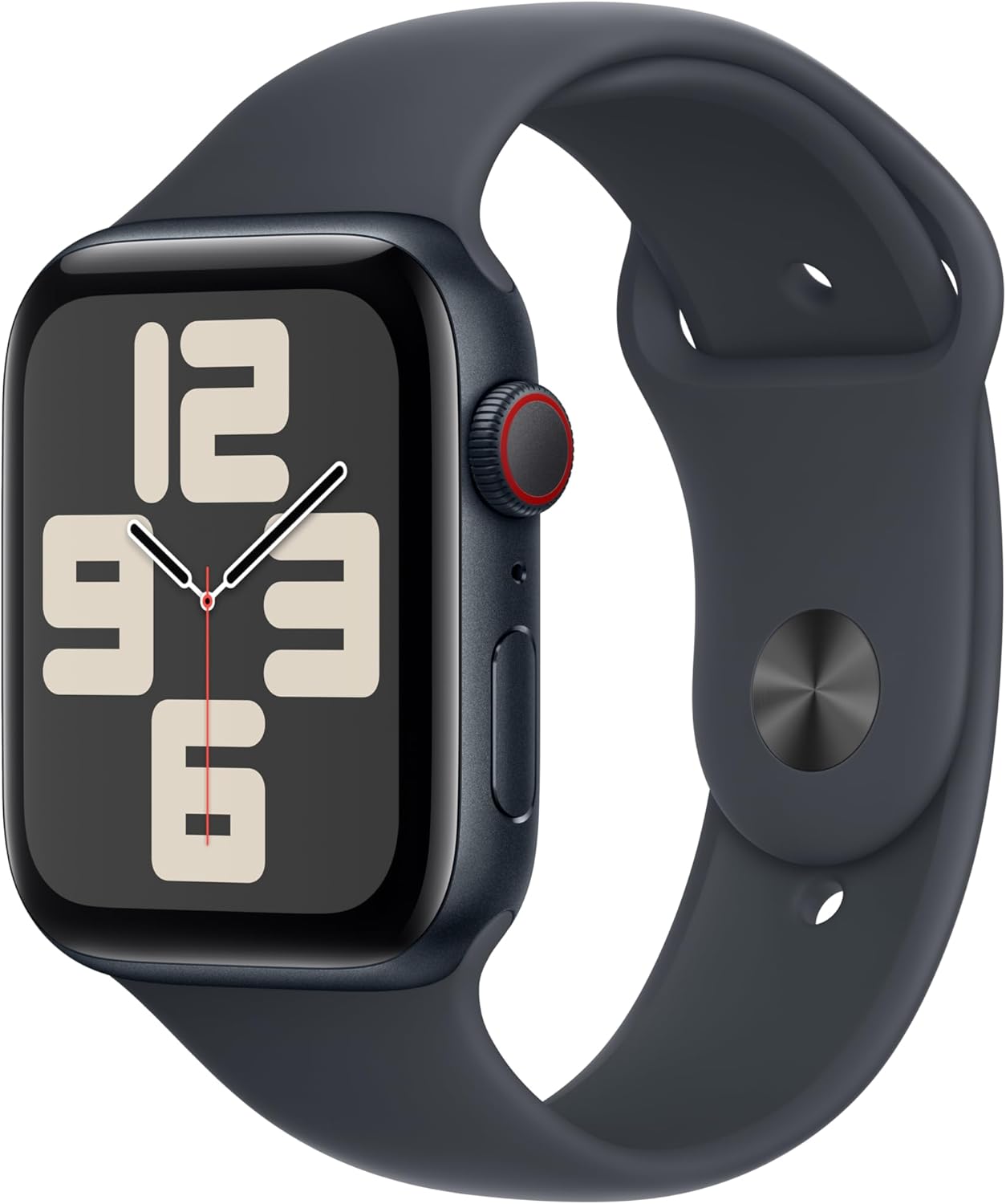 Apple Watch Series SE 2nd Gen (GPS+LTE) 44MM Midnight Aluminum Case Sport Band (New)