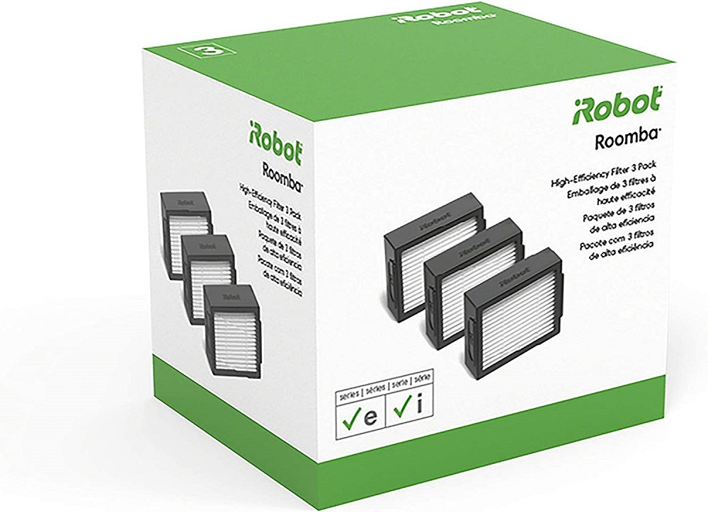 iRobot Replacement Part, Roomba E, I, and J Series High-Efficiency Filter 3-Pack (New)