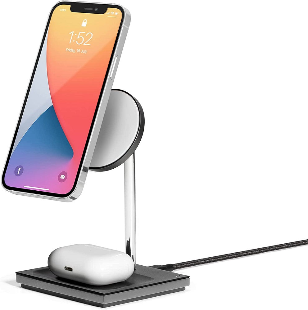 Native Union Magnetic Wireless Charging Pad for Qi-Compatible Devices - Black (Renewed)
