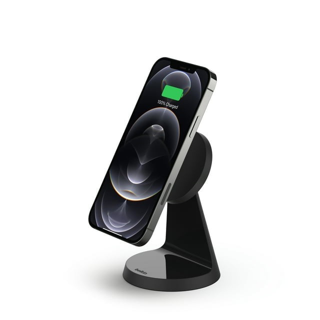 Belkin BOOSTCHARGE Magnetic Wireless Charger Stand with MagSafe - Black (New)