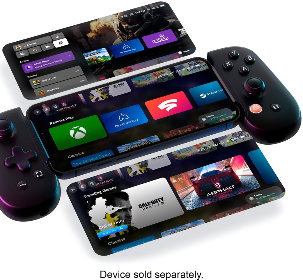 Backbone One Mobile Gaming Controller for iPhone with Gaming Bundle - Black (New)