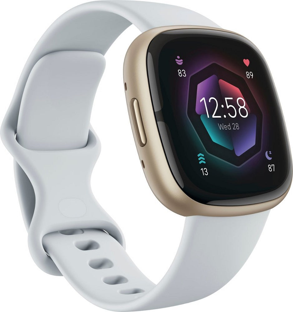 Fitbit Sense 2 Advanced Health and Fitness Smartwatch - Blue Mist/Pale Gold (New)