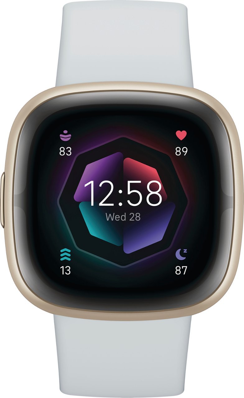 Fitbit Sense 2 Advanced Health and Fitness Smartwatch - Blue Mist/Pale Gold (New)