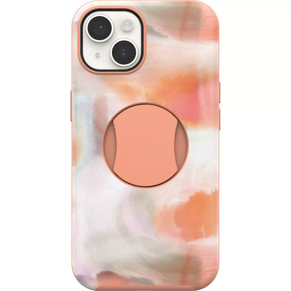 OtterBox OtterGrip SYMMETRY SERIES Case for iPhone 14 and iPhone 13 - Peaches (Renewed)