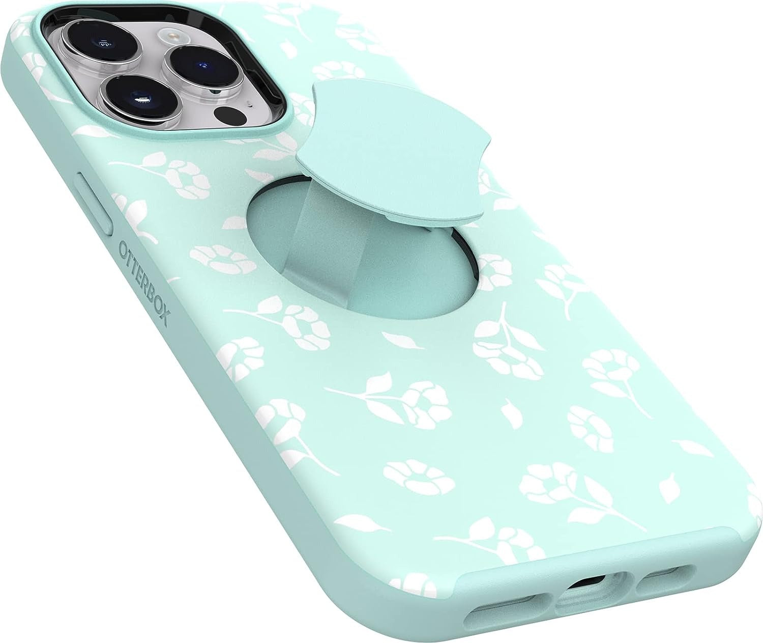 OtterBox OtterGrip SYMMETRY SERIES Case iPhone 14 Plus - Poppies By The Sea Blue (Renewed)