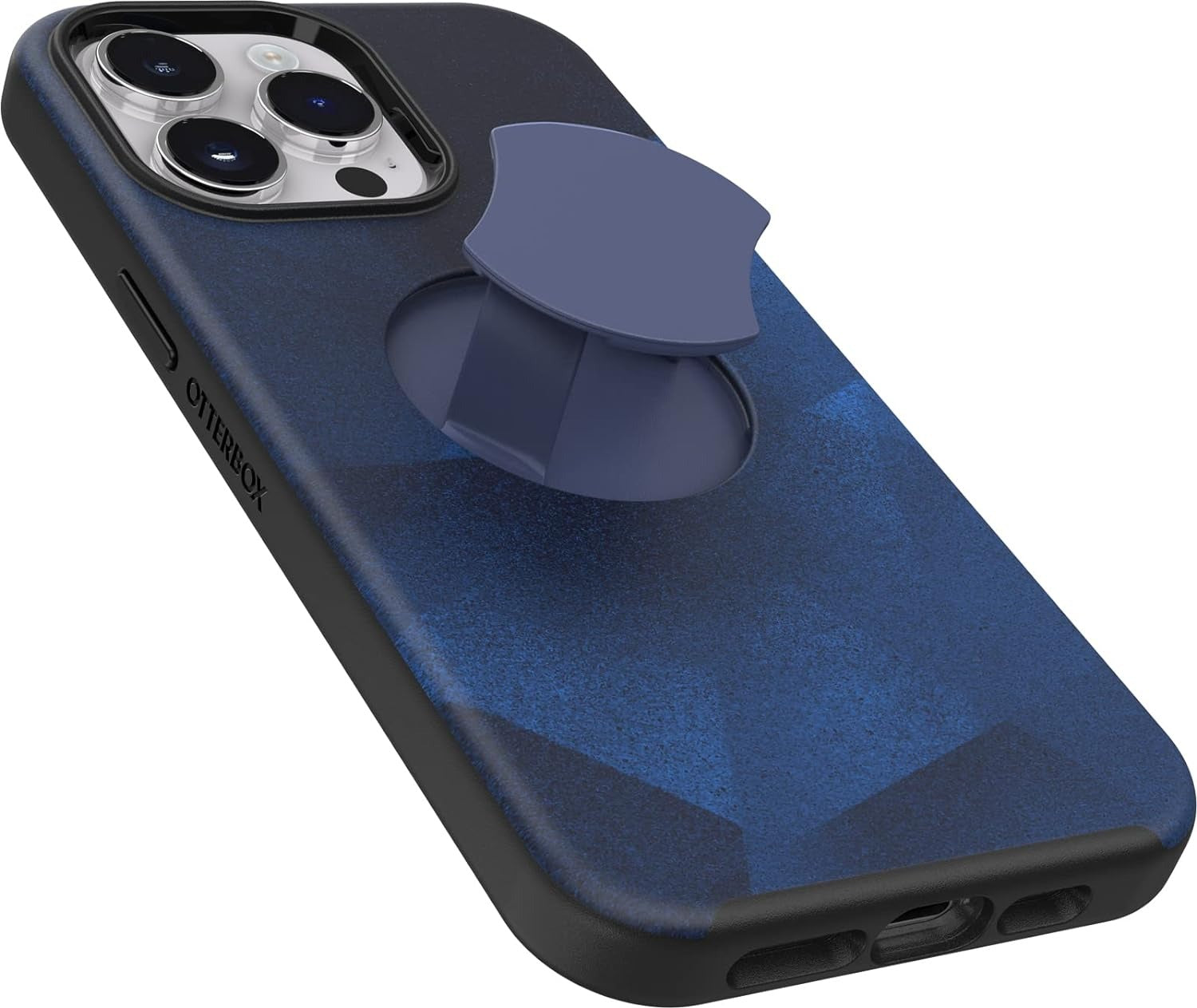 OtterBox OtterGrip SYMMETRY SERIES Case for iPhone 14 Pro - Blue Storm (Blue) (Renewed)