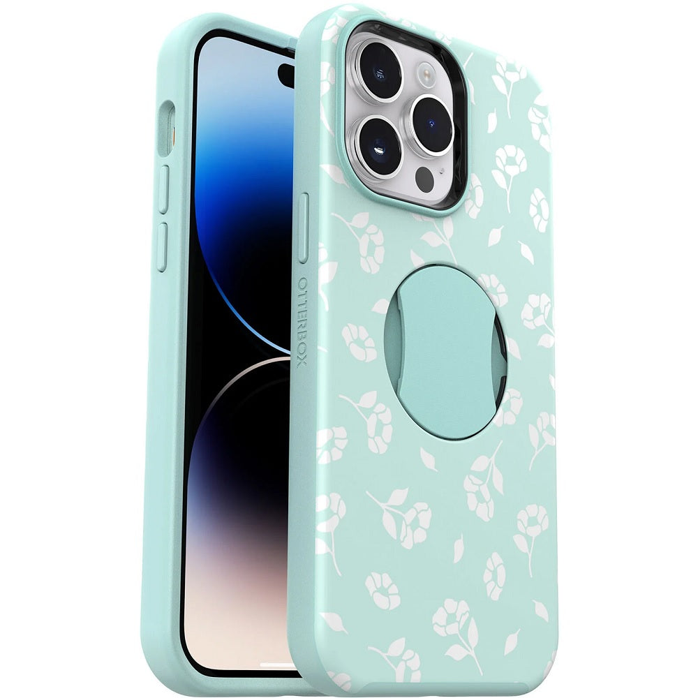OtterGrip SYMMETRY SERIES Case for iPhone 14 Pro Max - Poppies By The Sea (Blue) (Certified Refurbished)