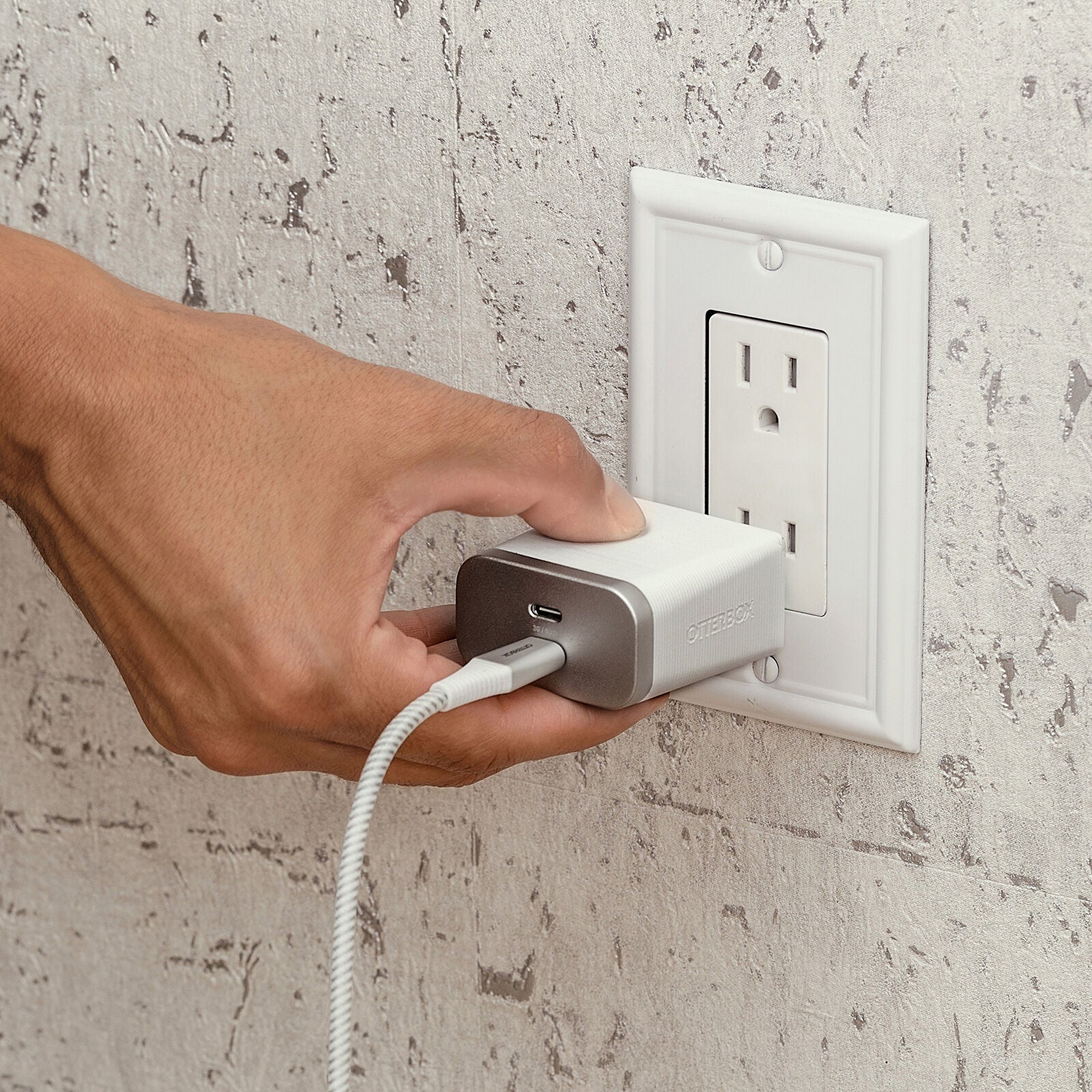 OtterBox Premium Pro USB-C Fast Wall Charger 60W Dual Port - White (New)