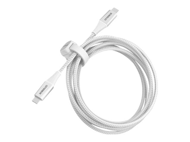 OtterBox Premium Pro USB-C to USB-C Fast Charge 2M/6.6FT Cable - Ghostly Past (White) (New)