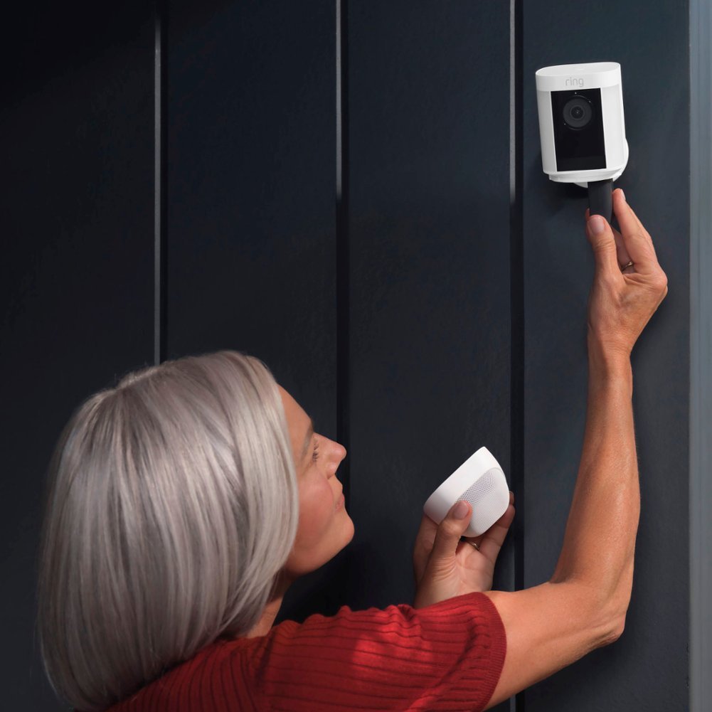 Ring Spotlight Cam Pro Outdoor Wireless 1080p Battery Security Camera - White (New)