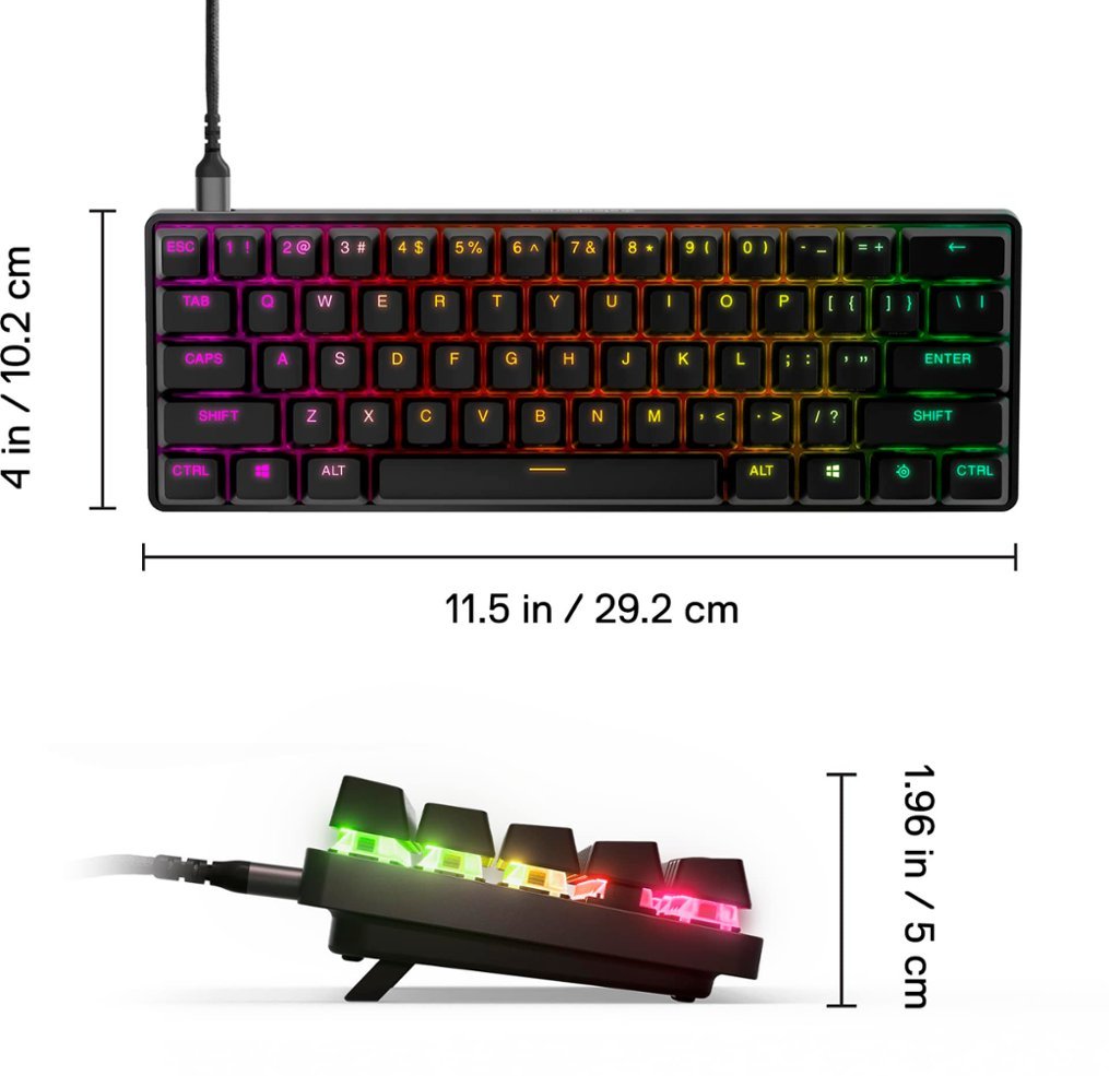 SteelSeries Apex Pro Mini Wired Gaming Keyboard with RGB Backlighting - Black (New)