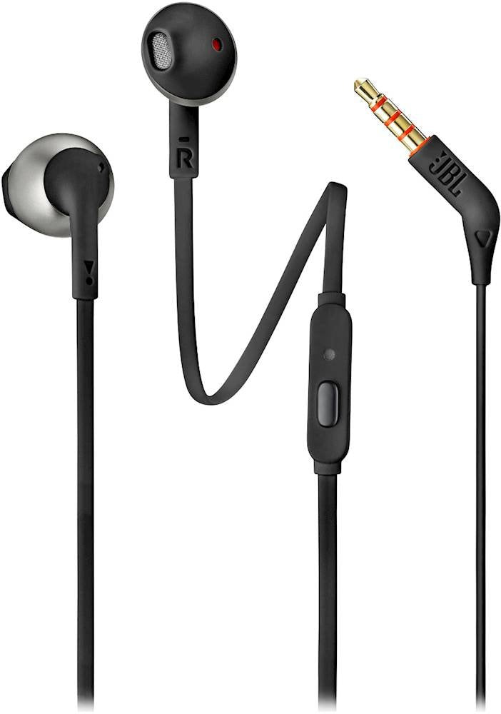 JBL TUNE 205 Wired In-Ear Headphones - Black (Certified Refurbished)