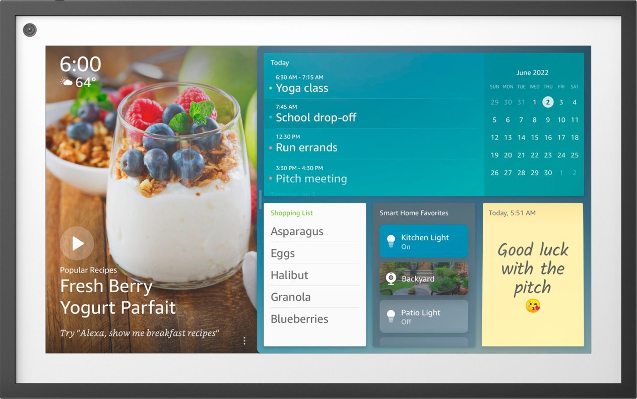 Amazon Echo Show 15 Smart Display with Alexa and Fire TV - Black/White (New)