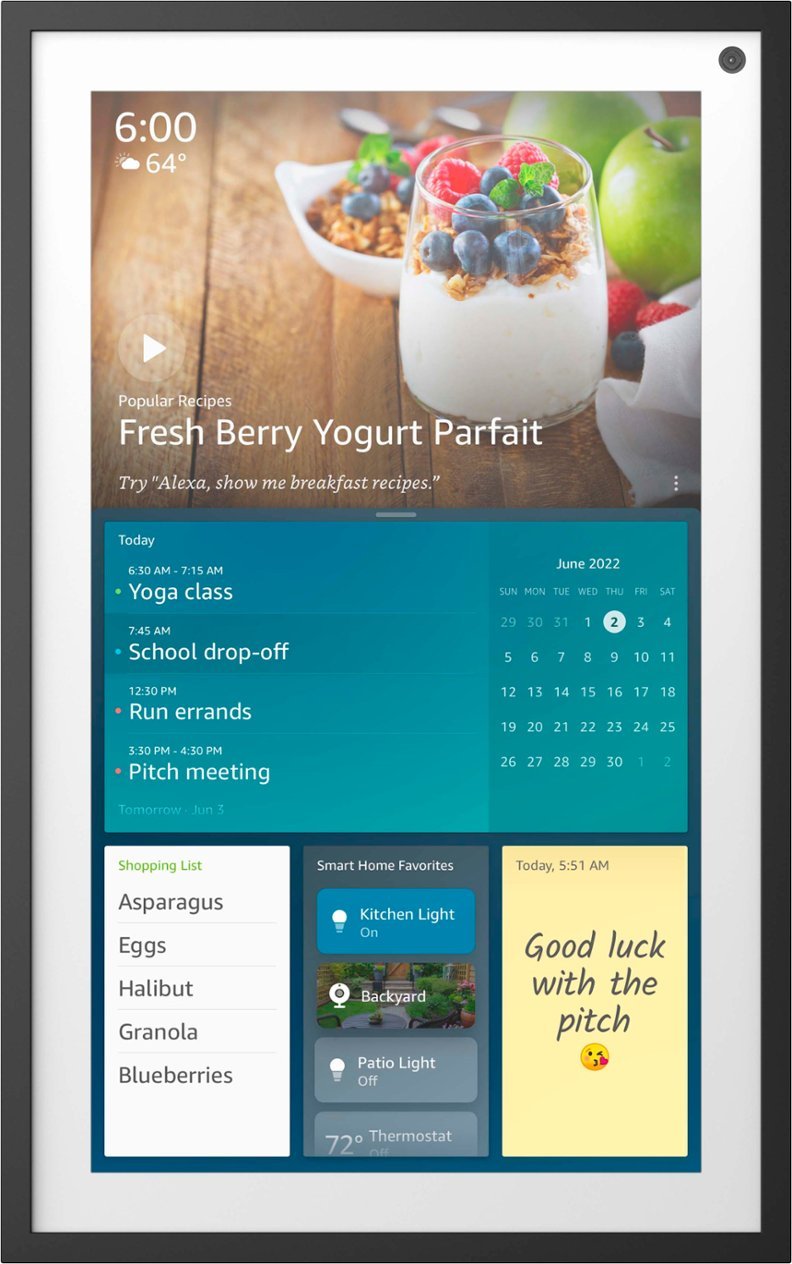 Amazon Echo Show 15 Smart Display with Alexa and Fire TV - Black/White (New)