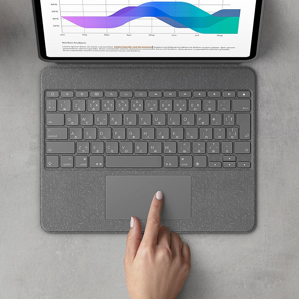 Logitech Combo Touch Keyboard Folio for iPad Pro 12.9" (5th&6thGen) -Oxford Gray (New)