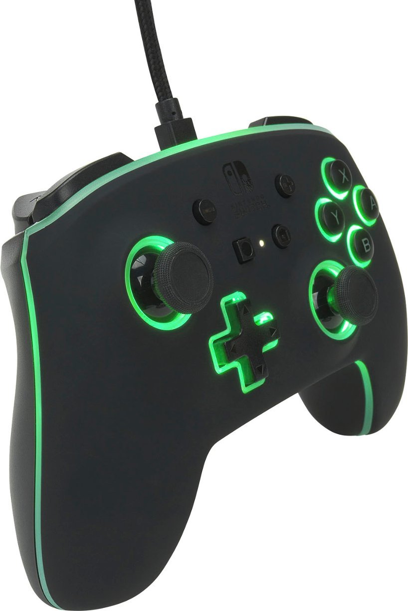 PowerA Spectra Enhanced Wired LED Controller for Nintendo Switch - Black (New)