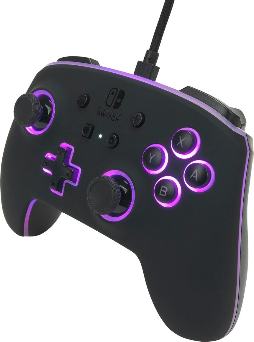 PowerA Spectra Enhanced Wired LED Controller for Nintendo Switch - Black (New)