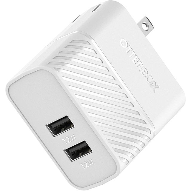 OtterBox Dual USB-a Port Wall Charger with 3.3ft USB-A to Lightnight Cable - Cloud Dream (New)