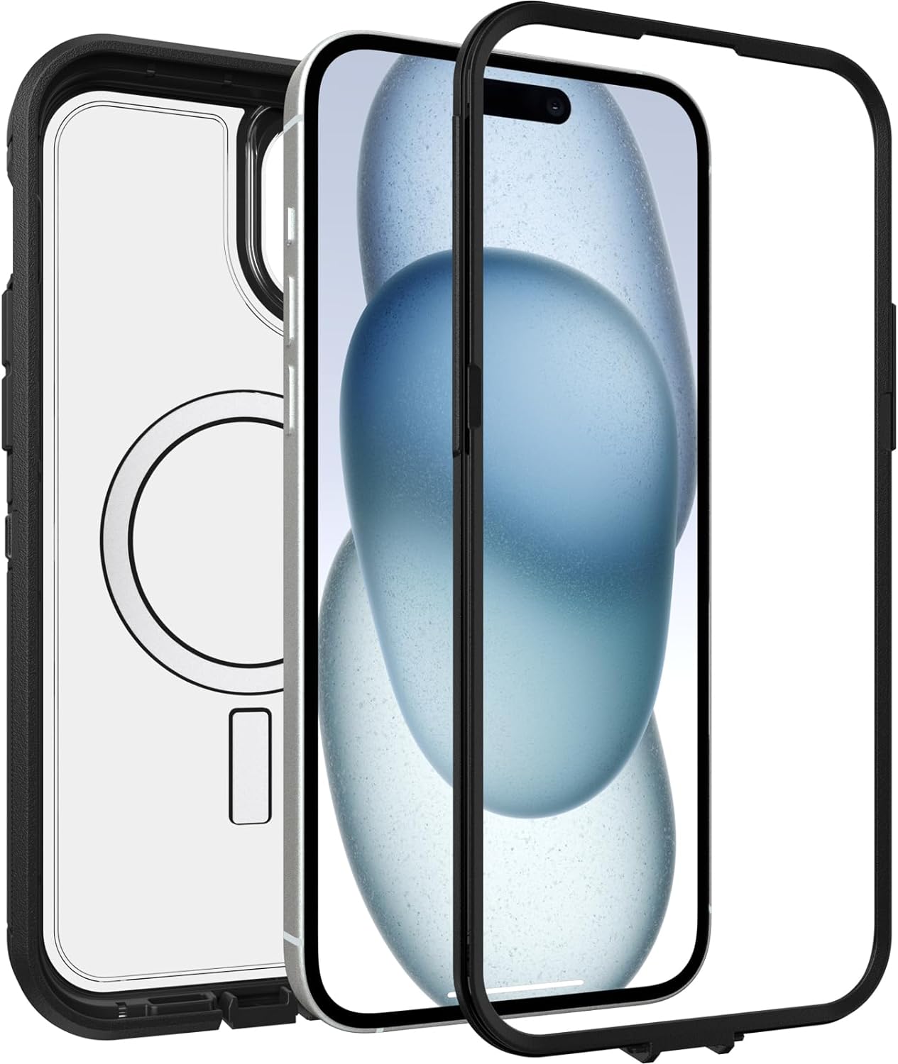 OtterBox DEFENDER SERIES XT Case for iPhone 14 Plus - Black Crystal(Clear/Black) (Certified Refurbished)